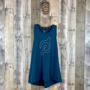 NWOT Peloton Dreamblend Twist Back Tank in Teal Green Heather Size XS.